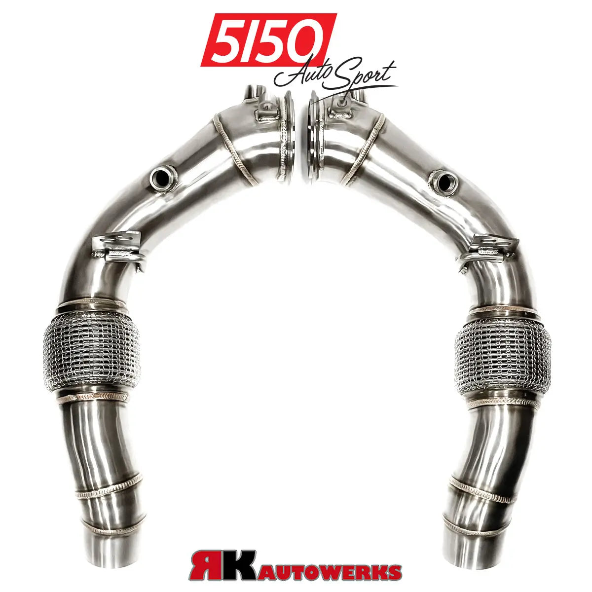 BMW F1X M5 / M5 S63 Catless Race Downpipes by RK Autowerks