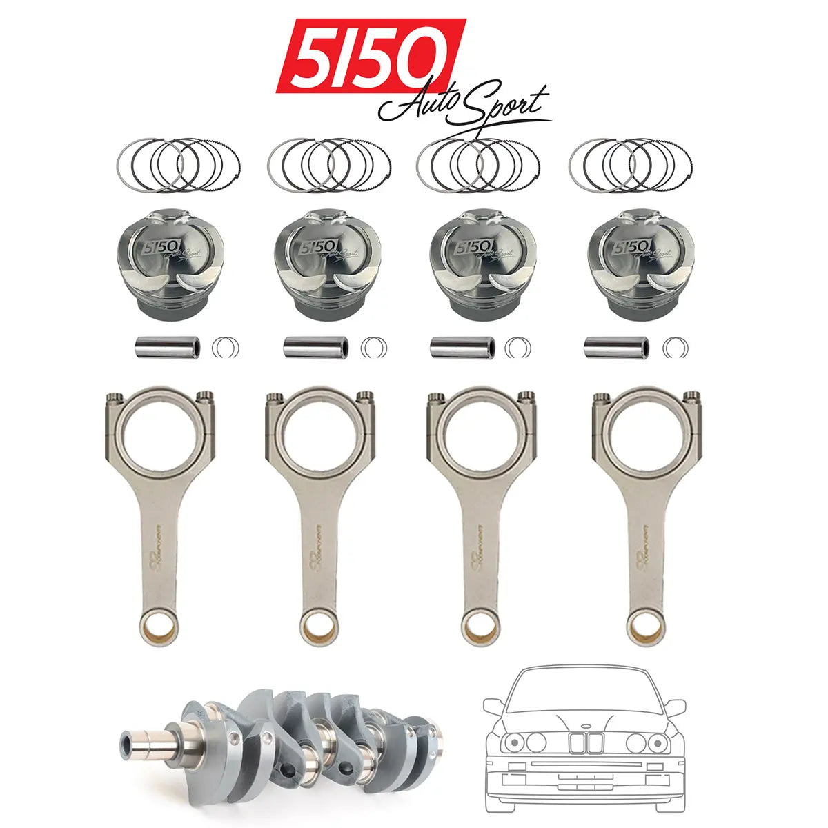 2.7L Stroker Kit for BMW E30 M3 Engines S14