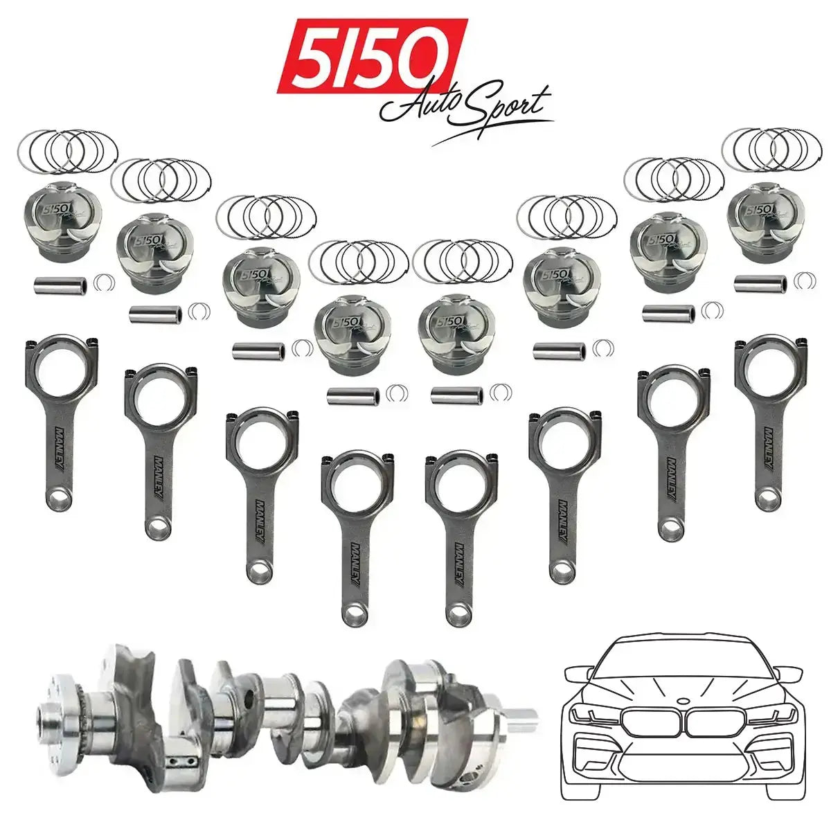 BMW S63 4.8L Stroker Kit by 5150 AutoSport
