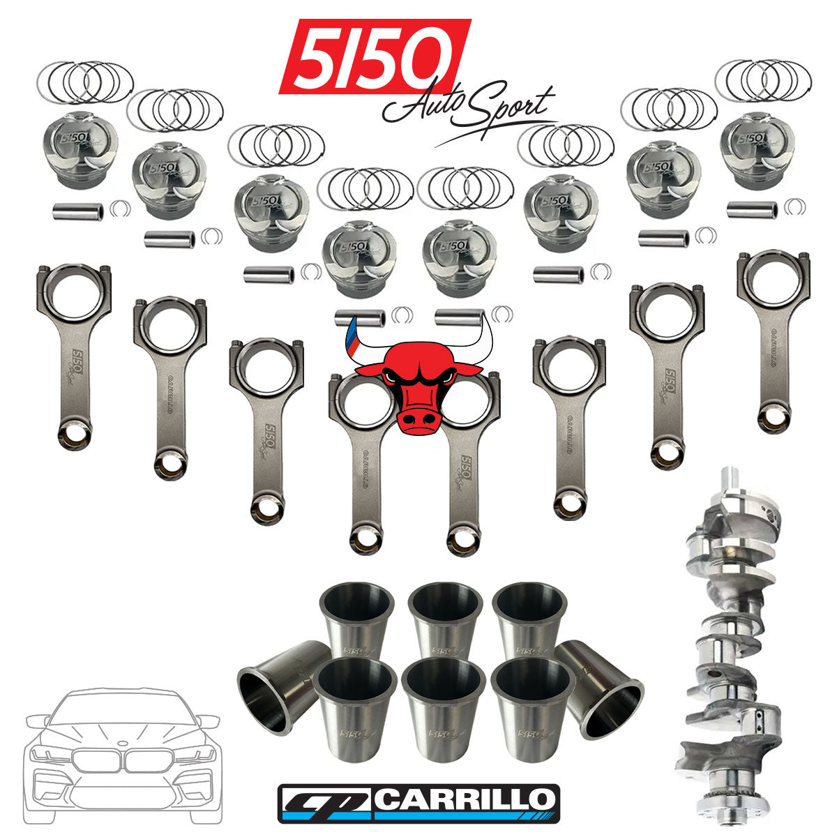 BMW S63 4.8L Stroker Kit by 5150 AutoSport