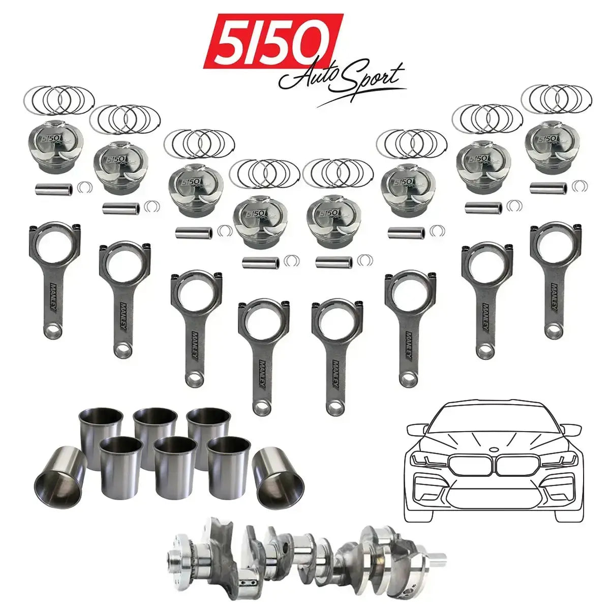 BMW S63 4.8L Stroker Kit by 5150 AutoSport