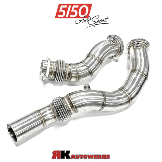 BMW F8X M S55 Catless Race Downpipes by RK Autowerks