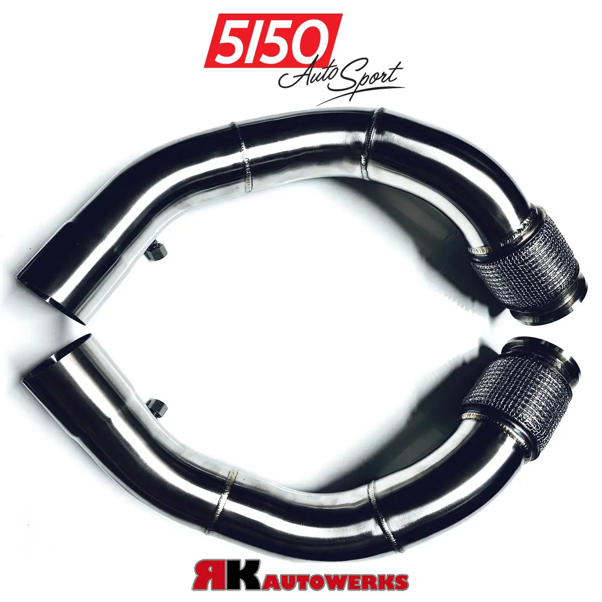 BMW F95 X5M / F96 X6M S63 Catless Race Downpipes by RK Autowerks