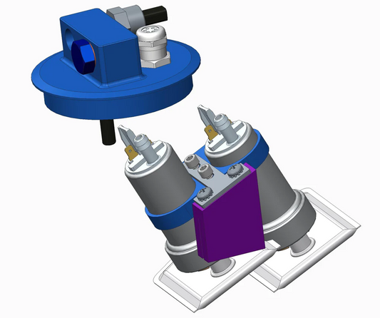 Rally Road Dual Fuel Pump Hanger, BMW E36