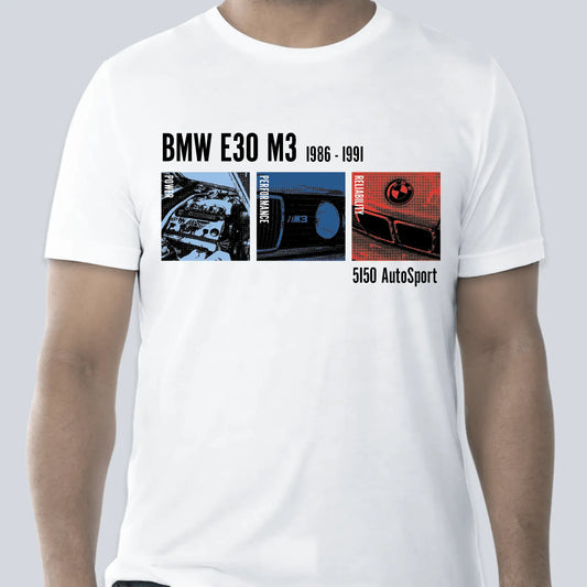 BMW E30 M3 S14 T-shirt by 5150 AutoSport