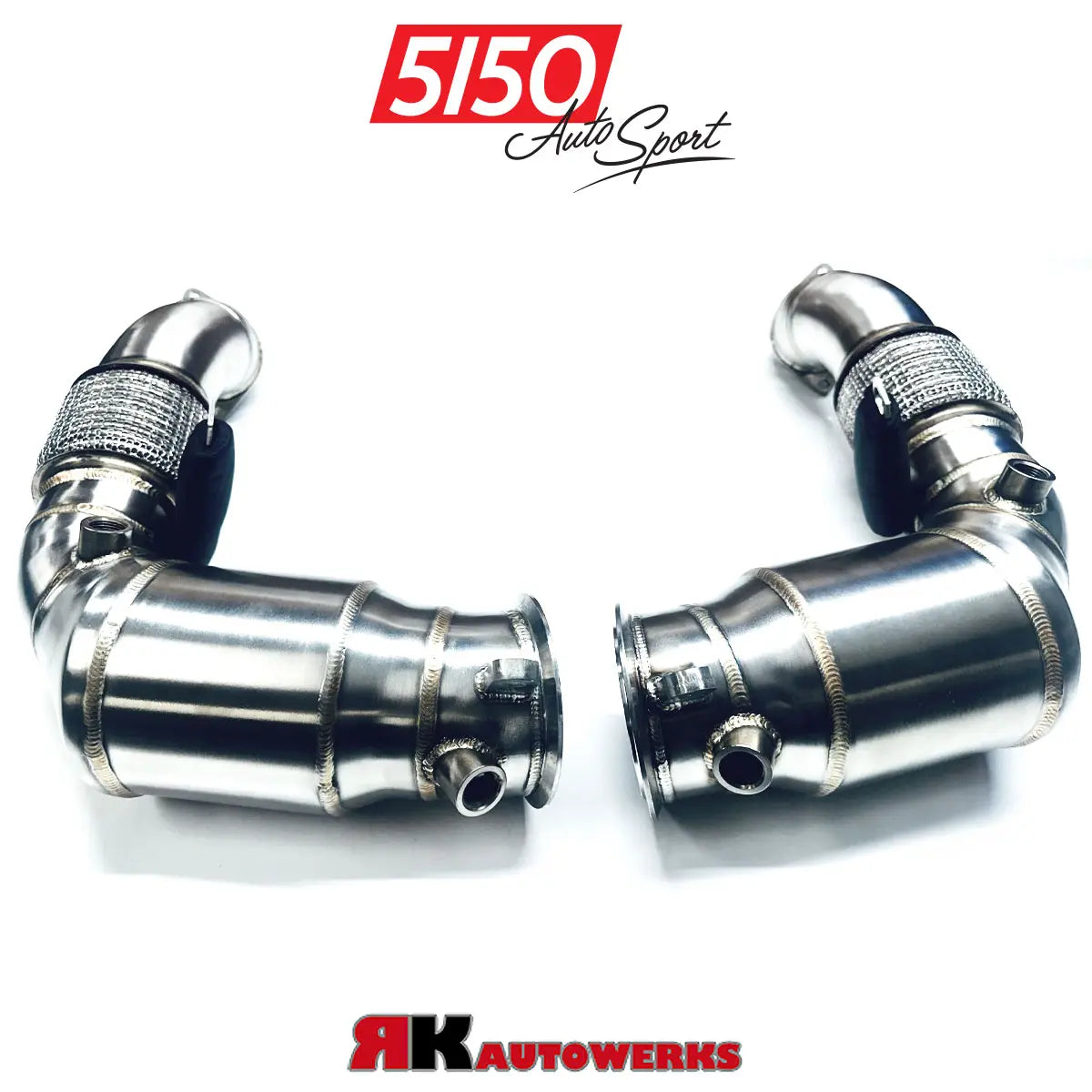 BMW F95 X5M / F96 X6M S68 Catless Race Downpipes by RK Autowerks