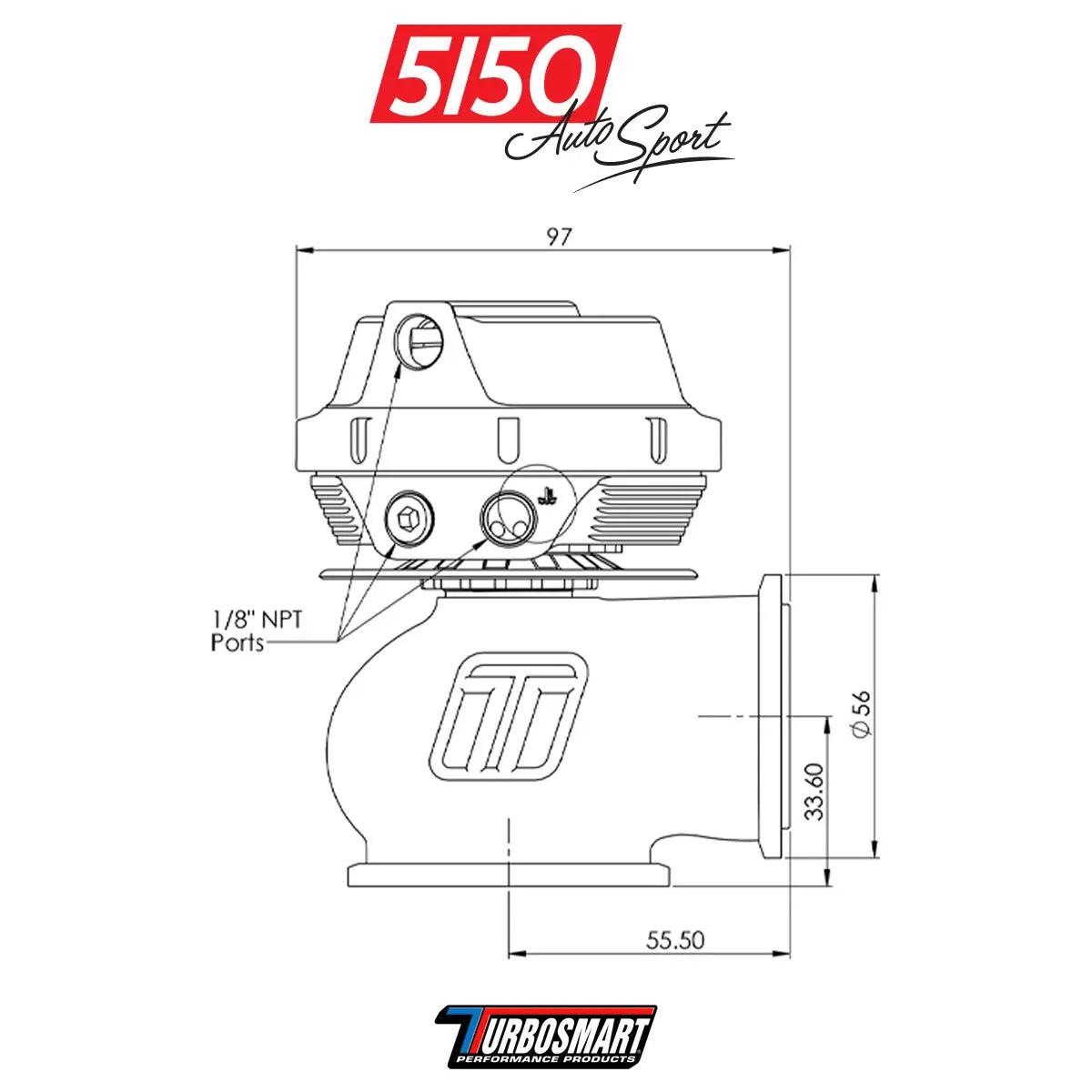 Turbosmart 14psi GenV Hypergate45 Wastegate